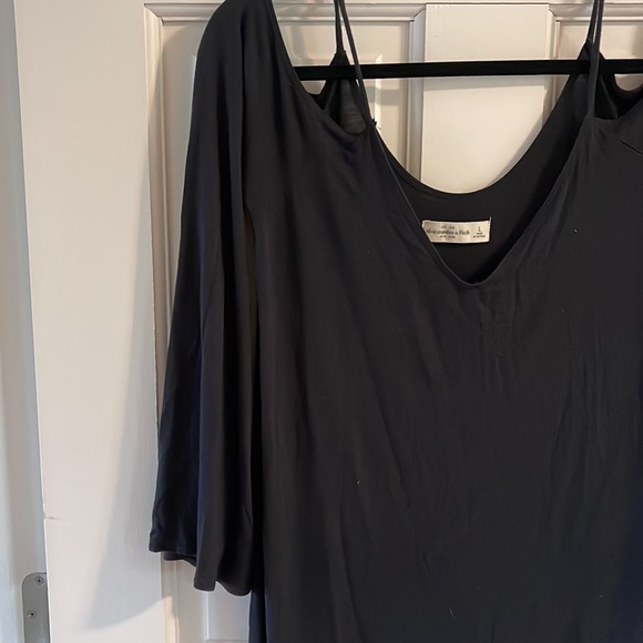 Black Abercrombie Super Soft cami open shoulder dress - Picture 3 of 3